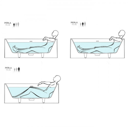 Salini Perla Ванна S-Stone 170x80 , цвет белый матовый