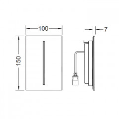 TECEfilo Urinal Лицевая панель, стекло белое (без картриджа 9242091/9242092)