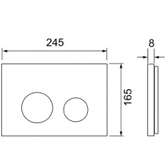 TECEspring Панель смыва плоская,из искусственного камня,с круглыми кнопками, Песочно-бежевый