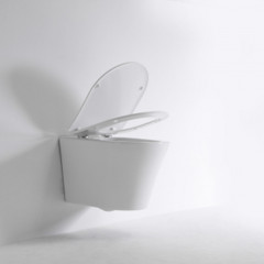 TECEspring K Комплект: Унитаз подвесной Kompakt, безобод. чаша со смывом Tornado flush, сиденье Slim с микролифтом и быстрым снятием, белый глянец