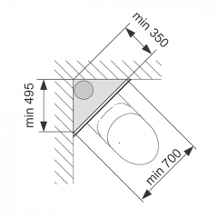 TECEbase комплект для крепления модуля в углу