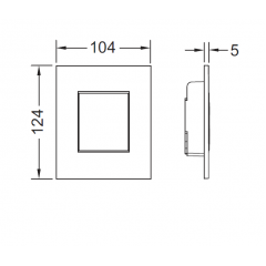 TECEnow Urinal. Панель смыва для писсуара с картриджем , белая с антибактериальным покрытием