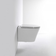 TECEspring K Комплект: Унитаз подвесной Kompakt, безобод. чаша со смывом Tornado flush, сиденье Slim с микролифтом и быстрым снятием, белый глянец