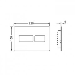 TECEsolid. Панель смыва с двойной системой смыва для унитаза, цвет Нержавеющая сталь, сатин (с покрытием против отпечатков пальцев)