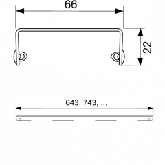 TECE Решетка "royal", 800 мм, нерж. сталь, полир.