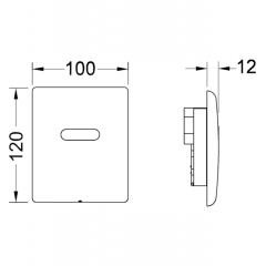 TECEplanus Urinal, 230/12 V, белая матовая.