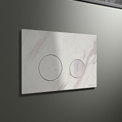 TECEspring Панель смыва плоская,из искусственного камня,с круглыми кнопками, Песочно-бежевый