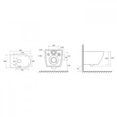 TECEspring K Комплект: Унитаз подвесной Kompakt, безобод. чаша со смывом Tornado flush, сиденье Slim с микролифтом и быстрым снятием, белый глянец