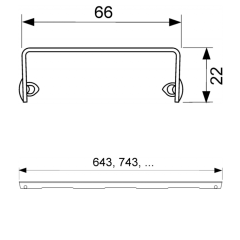 TECE Решетка "lines", 800 мм, нерж. сталь., матовая