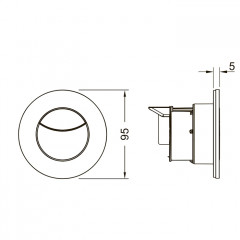 TECEflushpoint Панель смыва пневмо, 2 клавиши, круглая белая