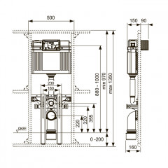 TECE Модуль Uni 2.0 для уст. унитаза в стальной профиль TECEprofil (Привезем за 5 дней!)