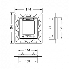 TECE Рамка монтажная, TECEloop Urinal, хром глянцевый