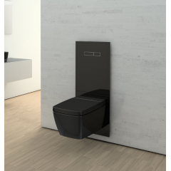 TECElux Верхняя панель с механическим блоком управления, стекло черное, клавиши хром глянцевый