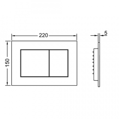 TECEnow Панель смыва, хром глянцевы