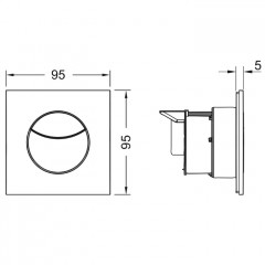 TECEflushpoint Панель смыва пневмо, 2 клавиши, квадратная белая