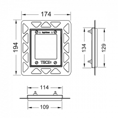TECE Loop Рамка монтажная TECEloop Urinal, цвет белый