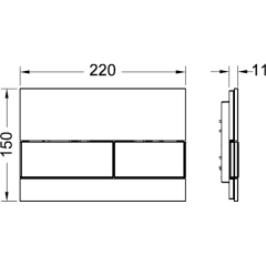 TECESquare, cтекло зеленое, клавиши белые