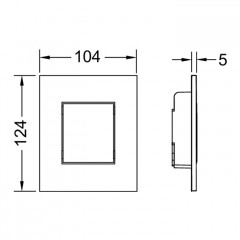 TECEnow Панель смыва для писсуара с картриджем, 104х124х5 мм, белая