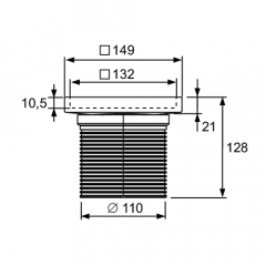TECE Основа для плитки "plate" 150х150мм с монтажным элементом