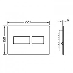 TECEsolid. Панель смыва, черная матовая