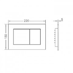 TECEnow Панель смыва, черный матовый (продаем без ограничений!)