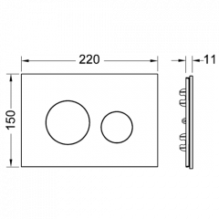TECE Loop Панель для смывной клавиши .стекло белое