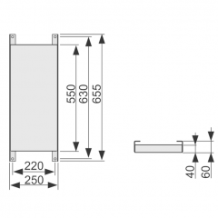 TECE Панель для монтажа ручек