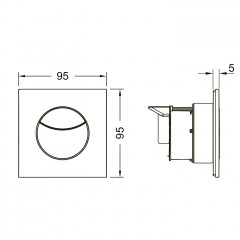 TECEflushpoint Панель смыва пневмо, 2 клавиши, квадратная хром матовый