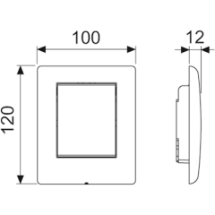 TECEplanus Urinal, клавиша, белая глянцевая.