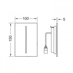 TECEfilo-Velvet Urinal Лицевая панель, белая (без картриджа 9242091/9242092)