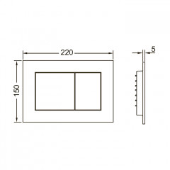 TECE Now Клавиша смыва, цвет белый матовый