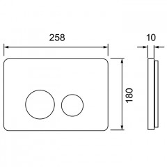 TECEspring Панель смыва с круглыми кнопками, Нержавеющая сталь, сатин (с покрытием против отпечатков пальцев