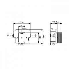 TECEbox U2 Клапан смыва писсура в комбинации с панелями TECEfilo (не поставляется в РФ)