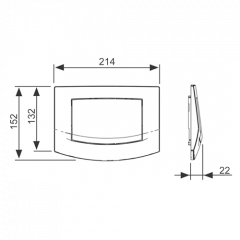 TECEambia, панель смыва с одной клавишой, клавиша-хр. матовый