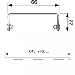 TECE Решетка "royal", 900 мм, нерж. сталь.