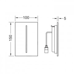 TECEfilo-Velvet Urinal Лицевая панель, серовато-бежевая (без картриджа 9242091/9242092)