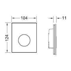 TECEloop Urinal Панель стекло, цвет зеленый, клавиша белая