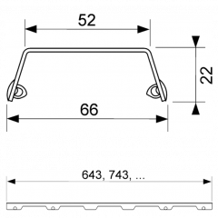 TECE Решетка "steel II", 700 мм, нерж. сталь, матовая