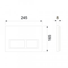 TECE TECESpring Панель смыва с прямоугольными кнопками, хром глянцевый