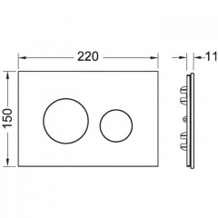 TECE Лицевая панель TECEloop, светлый бетон