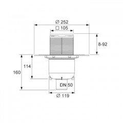 TECEdrainpoint S 130,трап вертикальный DN50