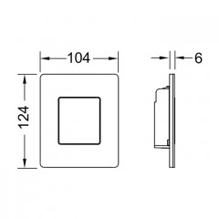 TECEnow TECEsolid Панель смыва для писсуара с картириджем, 124х104х6 мм, цвет белый матовый