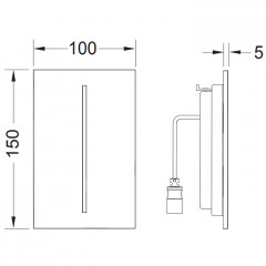 TECEfilo Urinal Лицевая панель, пластик, белая глянцевая (без картриджа 9242091/9242092)