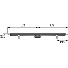 TECE Канал дренажный для пристенного монтажа, 900 мм