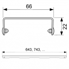TECE Решетка "royal", 700 мм, нерж. сталь, матовая