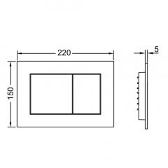 TECEnow Панель смыва, цвет: чёрный глянцевый