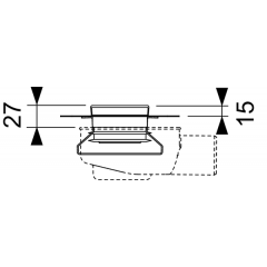 TECE Лоток "plate", 900 мм, основа для плитки, нержавеющая сталь