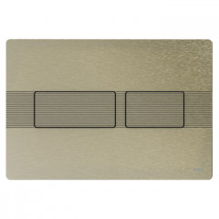 TECEsolid. Панель смыва с двойной системой смыва для унитаза, цвет никель с текстурой линии