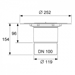 TECE сифон вертикальный DN100