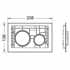 TECE Loop modular Клавиши смывные .стекло белое